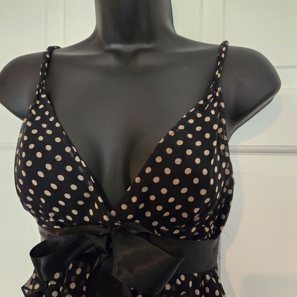 SALE!【BCBG MAXAZRIA】サテン ポルカドット ドレス Pre-owned BCBG MaxAzria Polka-Dot Silk Dress | Sabrina's Closet
